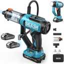 SEESII 3-in-1 Tire Inflator: Portable Air Compressor & Car Vacuum Cordless & Led Work Light with 22000mAh Batteries, 21V Tire Air Pump 150PSI w/Digital Gauge+Auto-Shutoff for Ball/Bike/Car/Home (Blue)