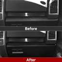 2PCS Carbon Fiber Center Console Panel Cover Trim Decoration Sticker Cover Interior Accessories Compatible with Ford F150 2015 2016 2017 2018 2019 2020