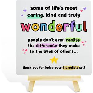 Thank You Appreciation Gifts for Women Men, Inspirational Motivational Gift for Women Men, Positive Reminders, Inspirational Decor for Home Office Desk, Thank You For Being Your Incredible Self