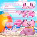 Chriffer Kids Swim Vest Life Jacket for 30-55 Pounds Boys and Girls, Toddler Floaties with Shoulder Harness Arm Wings for 2,3,4,5,6,7 Years Old Baby (Pink)