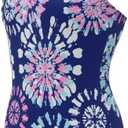 Angel season Girls One Piece Swimsuits Teens Bathing Suit Straps Kids Cute Swimwear with UPF 50+ Daisy Halter Size 7-14 (8-9 Years)