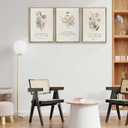 PLPKEYGR 3 Pcs Christian Flower Wall Art Flower Scripture Wall Decor God Quotes Canvas Painting Prayer Room Pictures Inspirational Bible Verse Posters For Living Room Bedroom 16x24 in Poster (16L" x24W")