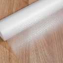 Non-Adhesive Shelf Liners for Wire Shelving, 18x197 Inch Waterproof Non-Slip Cabinet Liner, Easy to Cut, BPA-Free EVA for Clear Liner/Kitchen/Cabinet/Drawer