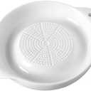 1 Pack Advanced Ceramic Grater Plate for Ginger, Garlic, Onion, Cheese, Lemon, Chocolate, Vegetables and Fruits in Kitchen, White, 6 Inches