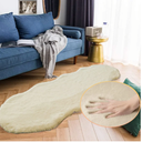 Shag Faux Bunny Washable Fluffy Fur Rug Runners for Hallways Camel Plush Area Rugs for Living Room Bedroom Faux Sheepskin Rug 2x6 Shaped Nursery Rugs