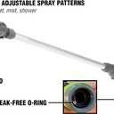 Flexzilla Garden Nozzle - 3-Pattern Adjustable Watering Wand 28", NFZG70, ZillaGreen
