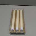 GenSwin Flameless Ivory Taper Candles Flickering with 10-Key Remote, Battery Operated Led Warm 3D Wick Light Window Candles Real Wax Pack of 6, Christmas Home Wedding Decor(0.78 X 9.64 Inch)