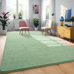 Zedrew Sage-Green Area Rugs for Bedroom Living Room, 5x7 Feet Indoor Memory Foam Rug, Modern Washable Rugs for Kids Boys Girls Room, Dorm Bedside Shag Carpets for Home Decor