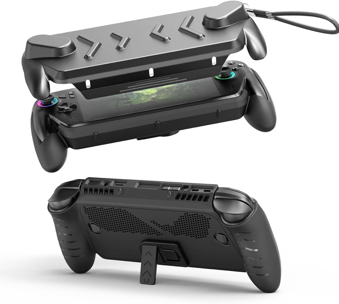 Full Protective Case Cover Compatible with ASUS ROG Xbox Ally/Ally X,Protective Case with Detachable Front Shell,Frosted Anti-Slip Handheld Design-Black