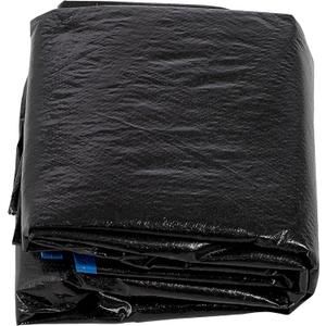 Machrus Upper Bounce Trampoline Weather Cover - 7.5FT 8FT 10FT 11FT 12FT 13FT 14FT 15FT 16FT 17FT 8X14FT 9X15FT 10X17FT -Weather-Resistant Trampoline Protective Cover (Black)