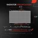 A-Premium Engine Coolant Radiator Assembly with Transmission Oil Cooler