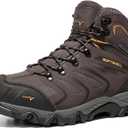 NORTIV 8 Men's Ankle High Waterproof Hiking Boots Outdoor Lightweight Shoes Trekking Trails Armadillo (10, Brown/Black/Tan)
