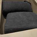 Lumbar Support Pillow for Recliner Chair with Headrest, Dual-Layer Large Back Pillow for Deep Couch & Sofa, Memory Foam Lower Back Support Cushion Set for Sciatica Relief Dark Grey