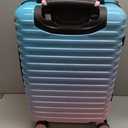 LARVENDER Expandable Carry on Luggage Suitcase with Wheels, Cotton Candy, 3 Piece Set