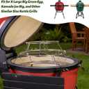 3-Tier Rib Hanging System for Big Green Egg XL, for Kamado Joe Big, Rib Hanger with Removable Cooking Hooks 304 Stainless Steel Replacement Kit Grill Racks BGE Accessories