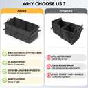 Car Trunk Organizer for SUV 60L Backseat Car Organizer Back Seat Large Storage Trunk Compartment Collapsible Car Caddy Heavy Duty Truck Storage Bin w/6 Pockets Adjustable Straps Cargo Van Jeep Sedan