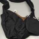 SlowTon Dog Carrier Sling - Thick Padded Shoulder Strap Adjustable Dog Carriers for Small Dogs, Puppy Carrier Purse for Pet Cat with Front Zipper Pocket Safety Belt Machine Washable (Black M)