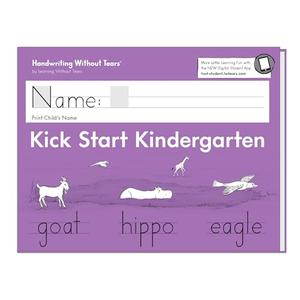 Learning Without Tears Kick Start Kindergarten, Age 3+, Preschool, Handwriting Practice, Writing Book, School & Home, Language Arts, Tutoring, Sensory