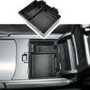 EDBETOS Center Console Organizer Tray Compatible with 2019-2023 2024 Acura RDX Accessories Rdx Armrest Box Insert Tray Interior Secondary Armrest Storage Box, ABS Black Trim