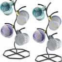 Beesini 2 Pack Coffee Mug Holders Tree, Metal Mug Holder, Decorative Mug Rack, Mug Cup Tree for Kitchen Decor Organizer, Black