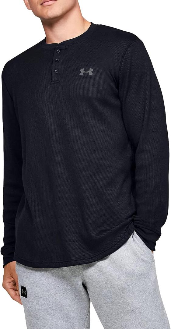 Under Armour Men's Waffle Shirt (X-Large, Black/ Graphite)
