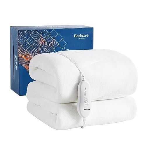 Bedsure Heated Mattress Pad Full Size - Electric Mattress Pad with Single Controller and 4 Heat Settings, Coral Fleece Bed Warmer with 10 Hour Timer & Auto Shut Off (Full, 50"x60")