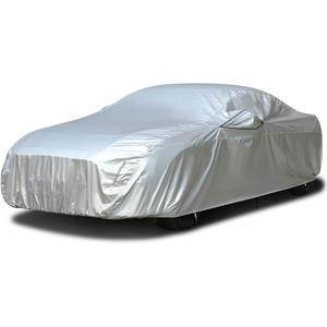 Tecoom Sport Car Cover Waterproof UV-Proof Windproof for All Weather Indoor Outdoor Mirror Pockets 
