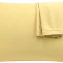 uxcell 2 Pack Pillow Cases Soft 1800 Series Microfiber Pillowcases Set with Zipper Standard(20"x26") Gold