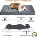 WNPETHOME Orthopedic XL Dog Beds Large Sized Dog, Waterproof Extra Large Dogs Bed with Removable Washable Cover, Multi-Needle Quilting Dogs Crate Bed