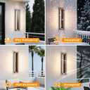 Long Outdoor LED Wall Lights, Modern Exterior Garage Wall Light,Brown Outdoor Wall Sconce,Waterproof Outside Light Fixtures for House,Patio,Front Porch,2 Packs,24W,3000K Warm White, 23.6IN-2 PCS