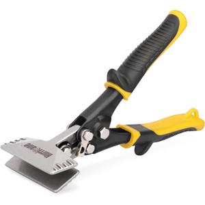 HURRICANE 3inch Sheet Metal Hand Seamer, Heavy Duty Bender for Metal Flattening, Precision Duckbill Pliers and Sheet Metal Tongs, Ideal for HVAC Projects, Ergonomic Straight Flat Smooth Jaw (3 Inch TyreGrip Ergonomic Handle)