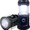 2-Pack Collapsible Camping Lantern XTAUTO Solar USB Rechargeable Portable Lightweight Waterproof LED Flashlight Survival Kits for Indoor Outdoor Home Emergency Light Power Outages Hiking Hurricane