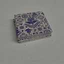 Mexican Talavera Style Tiles with Birds Square Ceramic Coaster with Cork Base Heat-Resistant Absorption Reusable Drink Coasters for Any Cups Housewarming Gifts for Friend 4 PCS