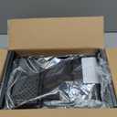 Spacrea Metal Desk Organizers and Accessories, Dual Monitor Stand Riser with Drawer and 2 Pen Holders, Desk Accessories & Workspace Desktop Organizers for Office Supplies (Black)