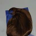 RENERSHOW Short Brown Bob Wigs for Women Brown Mixed Blonde Synthetic Wig with Bangs 10inch Average Size Natural Looking Daily Party Wig