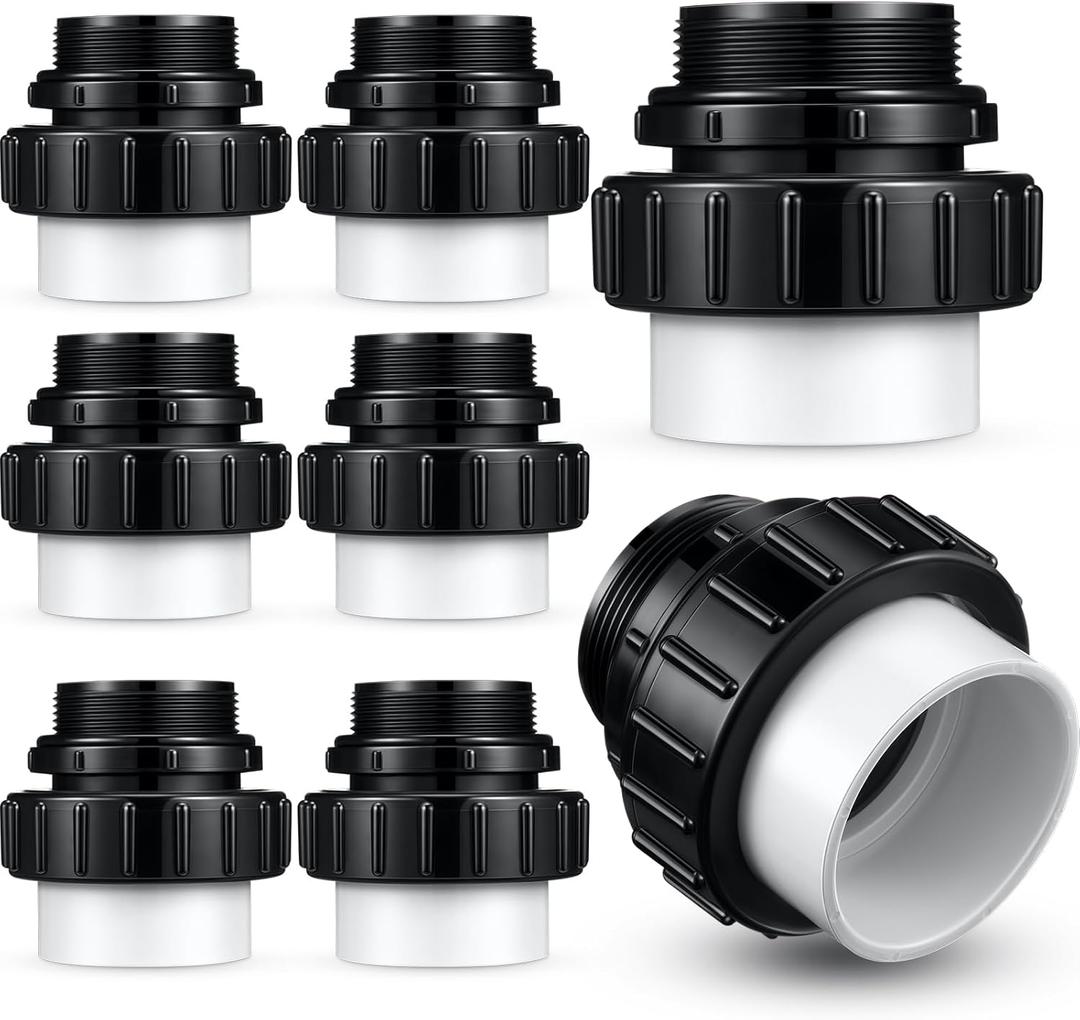 4 Pcs MIP x 2" Hi Temp Unions Compatible with Pentair Whisperflo Pool Pump Compatible with Intelliflo Pump 2" PVC Pool Pump High Temp Unions for Pool Pump