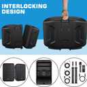 Professional Portable All-in-One Integrated 2-Way PA System Fixed Setup, Suitcase Design w/ 8-Channel Mixer, 2 Speaker Stands, Bluetooth, Mic for Performances, Presentations