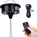 Rotating Disco Ball Motor Light, 6-12RPM Adjustable Speed Disco Ball Spinner Light 18LEDs for 8~24'' Large Heavy Duty Mirror Motor,Wedding Birthday DJ Party Decor