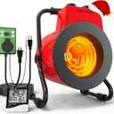 1500W Greenhouse Heater with Digital Thermostat, Outdoor Heater with Overheat Protection and 3-Second Rapid Heating Function, Outdoor Heaters for Patio Garage, Greenhouse, Flower House