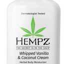 Hempz Whipped Vanilla & Coconut Cream Body & Hand Lotion, Vegan Formula, for Men or Women, 17 oz.