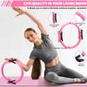 RoundFunny Set of 18 Pilates Ring Essential Kit for Women Pilates Ring and Ball Ankle Resistance Band Yoga Strap Socks Mat Arm Stretcher Latex Tube Gym Back Bag Exercise Equipment for Workout