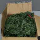 Timer 8 Mode - 9Ft by 10 Inch Prelit Christmas Garland with 50 Warm Lights, Thick 270 Snowy Tips 70 Red Berry 10 Pinecone Battery Operated Real Touch Cedar Xmas Garland Door Mantle Indoor Outdoor