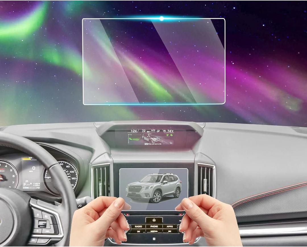 Tempered Glass Screen Protector Foil Compatible with 2024-2019 Subaru Forester Limited/Touring/2024-2022 Subaru Forester Wilderness 8 Inch Navigation HD Cover Accessories 9H Protective Film