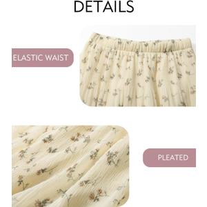 SEAFORM Women's Chiffon Skirts Flowy Elastic High Waist Maxi Skirts Elegant A-Line Beach Midi Skirts for Women with Lining (Beige)