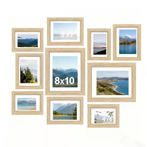 picture frames,2 LARGE,2 MEDIUM, 8 SMALL