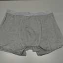 Light Grey Battewa Cotton Incontinence Underwear for Men Light Protective Boxer Brief Leak Proof Underwear for Bladder Leakage 50ml Size S