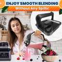 Blender Lid Replacement Compatible with Ninja Blender 72 OZ Wide Rim Extension Pitcher Fits BL770, BL770W, BL771, BL771C, BL772, BL772Q, BL773CCO Replacement Lid for Ninja Blender Jar, Black