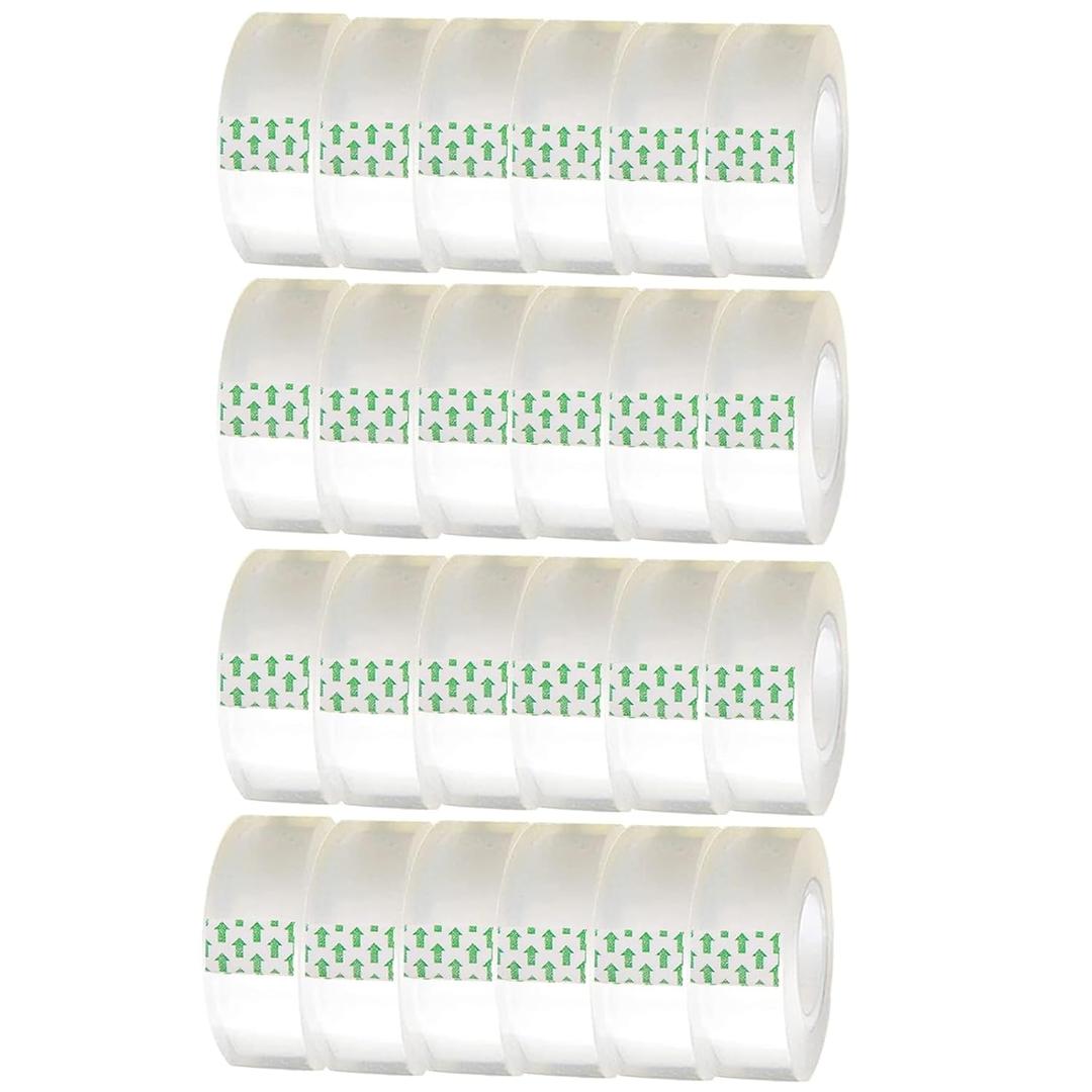 24 Pack Transparent Tape Clear Tape Refills Rolls Each Roll 3/4 x 1000 Inches, 1 inch Core, for Office, Home, School