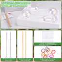 Hysagtek 4 Pack Plant Watering Globes, Self Watering Planter Insert, Plant Watering Bulbs Devices for Indoor and Outdoor Plants, Hand Blown Clear Glass Mushroom Watering Bulbs