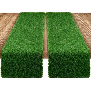Tranqun 2 Pcs Artificial Grass Table Runner Decoration Football Table Runner 14 x 48 Inch Turf Synthetic Fake Grass Tables Centerpieces Decor for Football Party Favors Wedding Dining Garden Home Decor